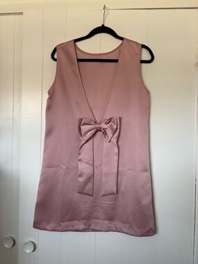 pink oversized h&m dress